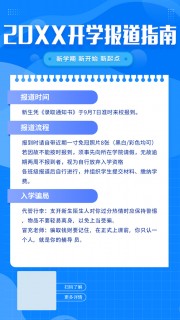新学期开学报道指南海报