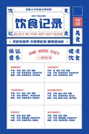 饮食记录手账图片素材下载