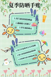 夏季防晒手帐模板图片素材