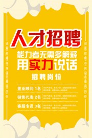 诚意招聘人才招聘海报