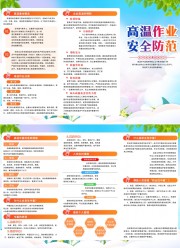 2025年夏季高温施工作业安全宣传三折页图片素材