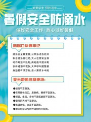 暑假安全防溺水科普海报图片