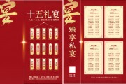 红色喜庆酒店民宿礼宴宴会套餐菜单宣传单