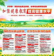 秋季开学季预防传染病展板