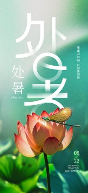 处暑节气海报图片素材下载