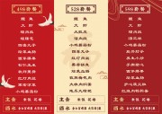 简约中式宴会套餐菜单设计