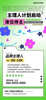品牌门店主理人招募招聘海报