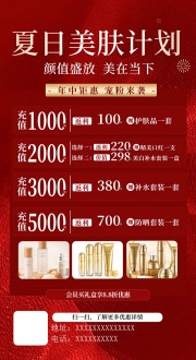 美肤充值福利海报