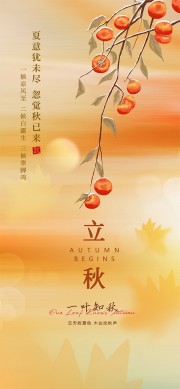 忽觉秋已来传统立秋节气海报