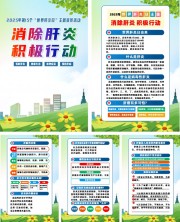 消除肝炎健康科普挂图图片素材