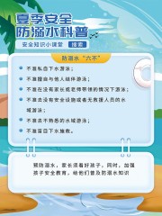夏季安全防溺水宣传科普图片素材