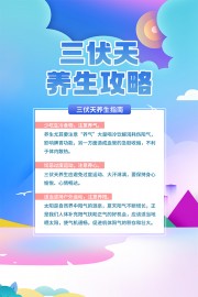 三伏天养生指南宣传海报