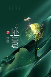 处暑节气海报图片素材下载