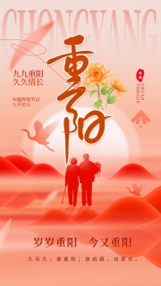 重阳节宣传海报模板