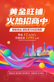 旺铺火热招商宣传海报图片素材