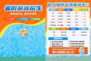 暑假游泳班招生优惠促销DM单页