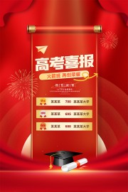 再创荣耀高考喜报海报