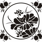 荷花矢量图案
