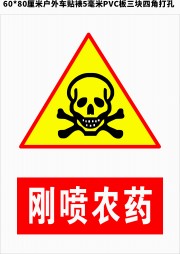 刚喷农药警示图标素材下载