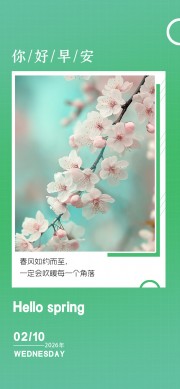 你好早安海报图片