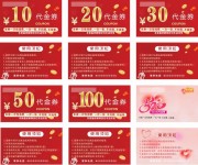 情人节消费满减代金券设计
