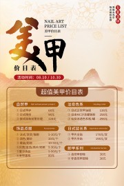 美甲价目表图片下载