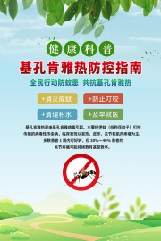清新风预防基孔肯雅热科普海报