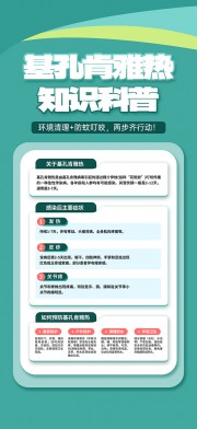 绿色预防基孔肯雅热科普知识海报