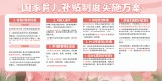 粉色国家育儿补贴方案科普展板