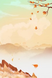 秋天中国风背景图片素材
