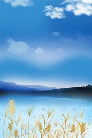 秋天风景插画图片素材