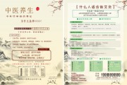 中医养生艾草艾灸宣传单设计