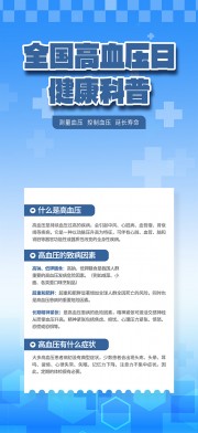 简洁全国高血压日医疗宣传海报