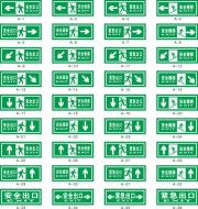 安全紧急出口贴纸吊牌