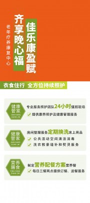 养老院服务宣传简约展架