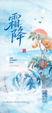 霜降二十四节气广告