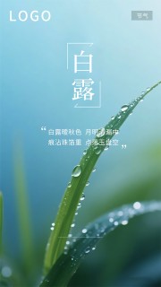 白露节气海报模板下载