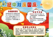 卡通国庆节中秋节双节同庆小报手抄报图片