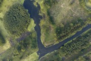 绿色生态湿地鸟瞰图