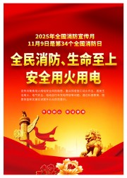 2025年全国消防日海报