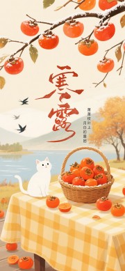 传统寒露节气海报