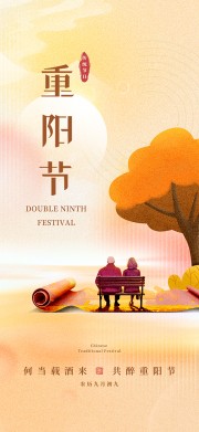 九九重阳节敬老传统节日宣传海报