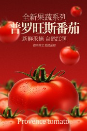 普罗旺斯番茄新鲜果蔬海报图片素材