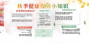 浅色秋季健康保健展板