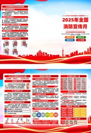 2025年全国消防宣传月主题宣传三折页图片