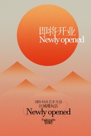大气国风潮玩店开业宣传海报