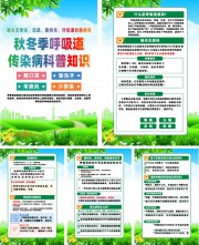 秋冬季呼吸道传染病预防宣传挂图图片素材