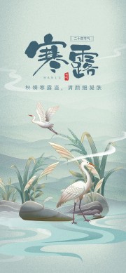 寒露节气海报模板下载