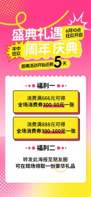 周年庆典狂欢福利海报