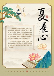 夏养心养生科普宣传海报
